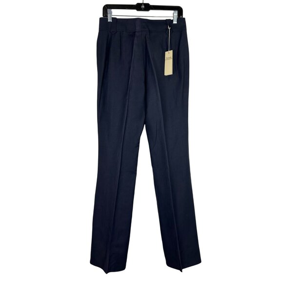 NWT Faconnable Navy Blue Womens Dress Pants Size 8 MRSP 225 - Picture 2 of 15